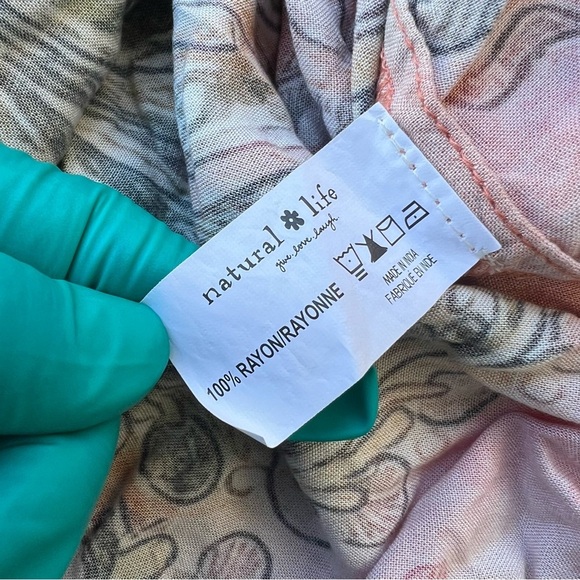 NATURAL LIFE Orange and Black Paisley Tunic Set Pants Top Women’s Size Large - Picture 11 of 11